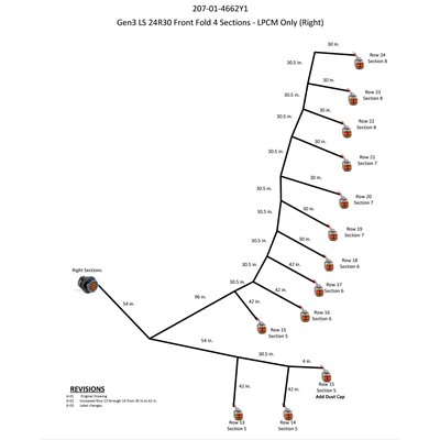 Gen3 LS 24R30 Front Fold 4 Section Harness (Right) - LPCM Only