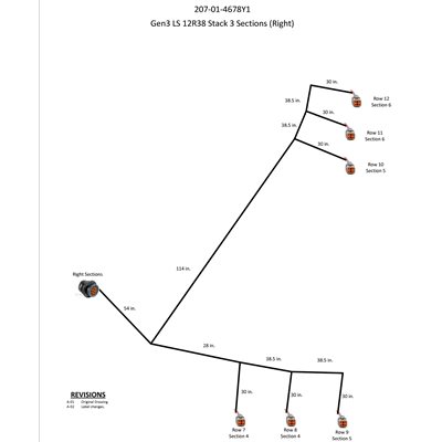 Gen3 LS 12R38 Stack Fold 3 Section Harness (Right)