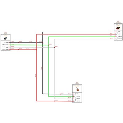 MultiRow 4 Pin Deutsch CAN Trunkline - 5' with 1 flow meter connector