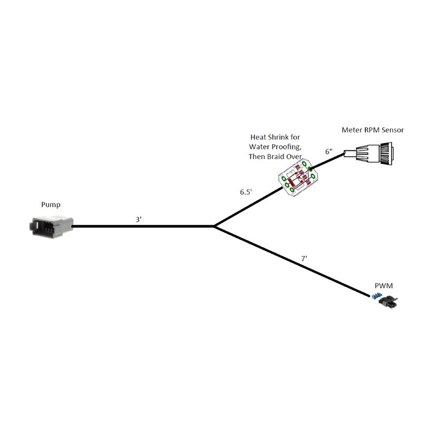 12-pin Final Cable for Liquid / Dry System (2-pin MP150 pwm, Raven Con ...