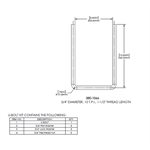 3 / 4" U-bolt Kit - fits 8" x 12" tube - ( 8" opening) - includes Flat & Lock washers, Nuts