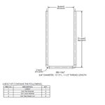 3 / 4" U-bolt Kit - fits 8" x 16" tube ( 8" opening) includes Flat & Lock washers, Nuts