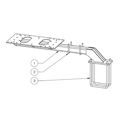 Force Evo Cabinet JD Rear Hitch Mounting Kit (Select U-Bolt)